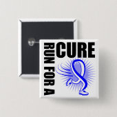 ALS Voer een crème uit Vierkante Button 5,1 Cm (Voorkant /achterkant)