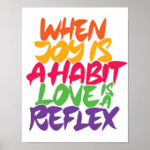 Als vreugde een gewoonte is, is liefde een reflex poster (Voorkant)