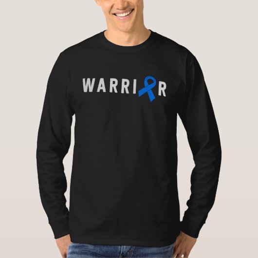 ALS Warrior Men Dad Father Lou Gehrigs Blue Ribbon T-shirt (Voorkant)