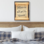 Als we allemaal naar de hemel gaan, gestrekte canv canvas afdruk (Insitu (Slaapkamer))