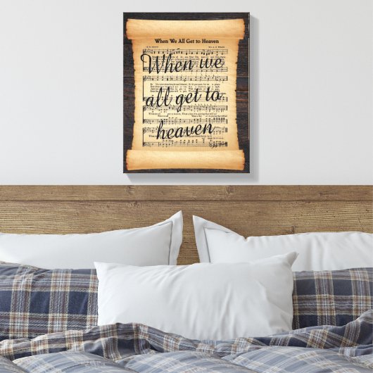 Als we allemaal naar de hemel gaan, gestrekte canv canvas afdruk (Insitu (Slaapkamer))