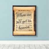 Als we allemaal naar de hemel gaan, gestrekte canv canvas afdruk (Insitu (Houten vloer))