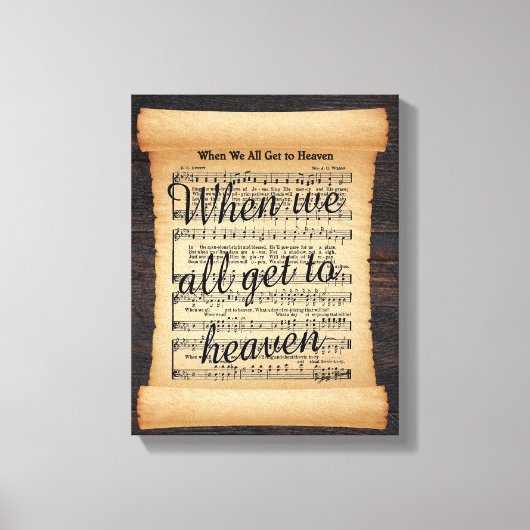 Als we allemaal naar de hemel gaan, gestrekte canv canvas afdruk (Voorkant)