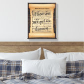 Als we allemaal naar de hemel gaan, gestrekte canv canvas afdruk (Insitu (Slaapkamer))