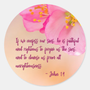 Als we Christelijk Floral Inspirerend erkennen Ronde Sticker