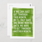 Als we deze maand doorkomen... briefkaart (Voorkant / Achterkant)