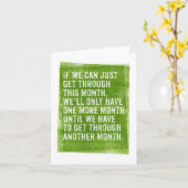 Als we deze maand gewoon door kunnen komen... kaart (Gele Bloem)