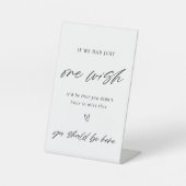 Als we één wens trouwteken hadden reclamebord met voetstuk (Voorkant)