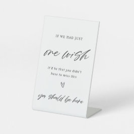 Als we één wens trouwteken hadden reclamebord met voetstuk