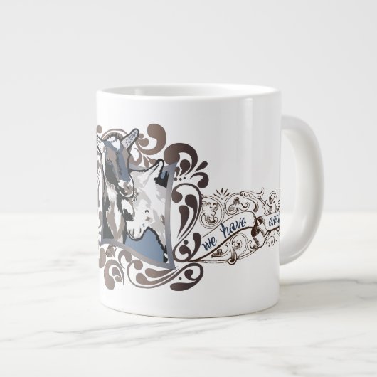 Als we elkaar hebben hebben we alles wat geiten grote koffiekop (Voorkant rechts)