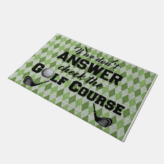 Als we geen antwoord geven op de Golfcursus Deurmat (Schuin)