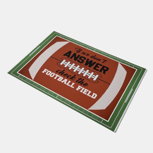 Als we het veld Football niet beantwoorden Deurmat (Schuin)