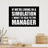 Als we in een simulatie 2020 grappige prijsopgave  poster (Keuken)