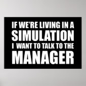 Als we in een simulatie 2020 grappige prijsopgave poster (Voorkant)