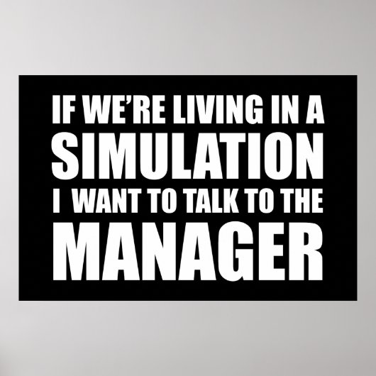 Als we in een simulatie 2020 grappige prijsopgave  poster (Voorkant)