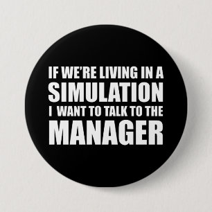 Als we in een simulatie 2020 grappige prijsopgave  ronde button 7,6 cm