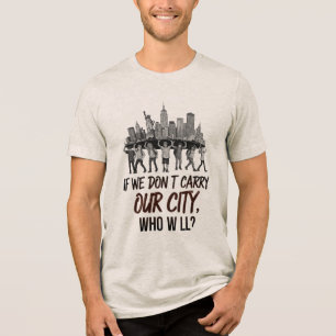Als we onze stad niet dragen Tri-Blend shirt