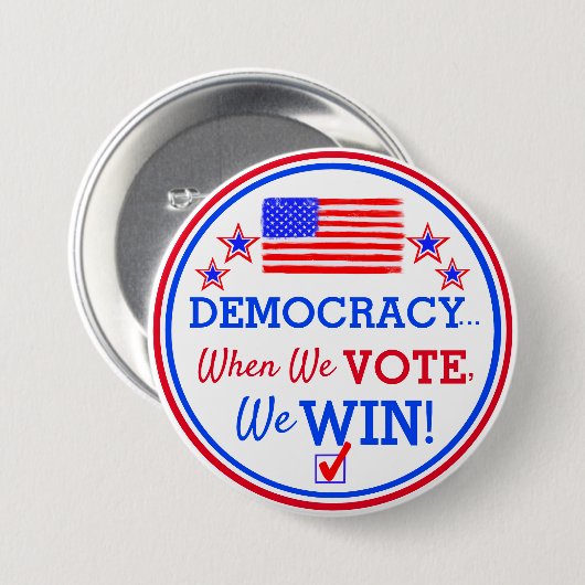 Als we stemmen winnen we de Button van Kamala Harr (Voorkant /achterkant)