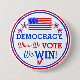 Als we stemmen winnen we de Button van Kamala Harr