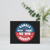 Als we vechten winnen we 2024 Kamala Harris USA Briefkaart (Staand voorkant)
