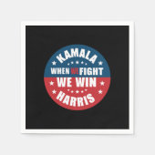 Als we vechten winnen we 2024 Kamala Harris USA Servet (Voorkant)