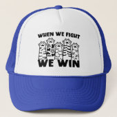 Als we vechten winnen we Cat Paws Kamala Cat Ladie Trucker Pet (Voorkant)