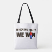 Als we vechten winnen we Harris Canvas tas (Achterkant)