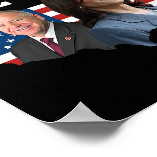 Als we vechten winnen we Harris W Patriotic Kamala Poster (Hoek)