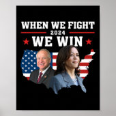 Als we vechten winnen we Harris W Patriotic Kamala Poster (Voorkant)