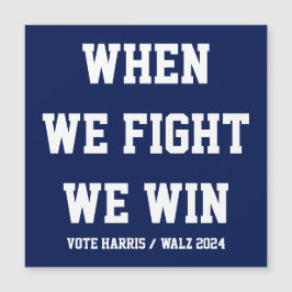 Als we vechten winnen we Harris Walz