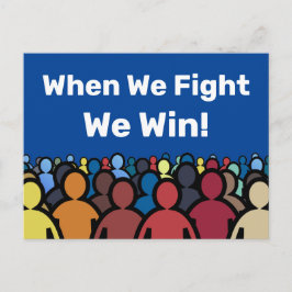 Als we vechten winnen we Harris Walz Briefkaart