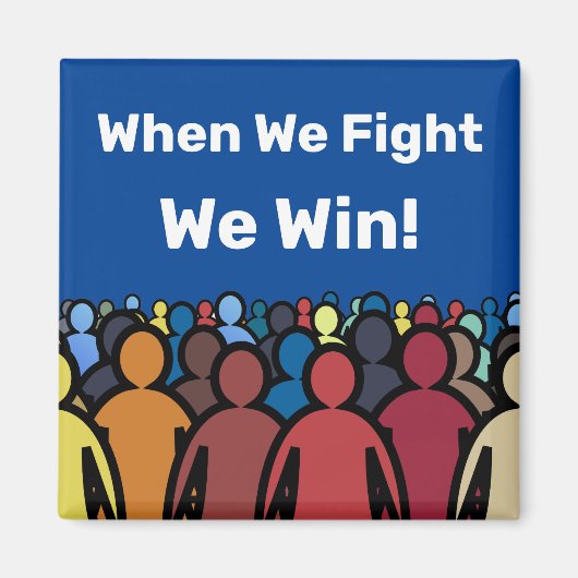 Als we vechten winnen we Harris Walz Magneet (Voorkant)