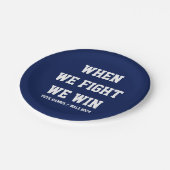 Als we vechten winnen we Harris Walz Papieren Bordje (Gekanteld)