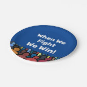 Als we vechten winnen we Harris Walz Papieren Bordje (Gekanteld)