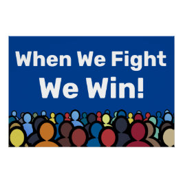 Als we vechten winnen we Harris Walz Perfect Poster