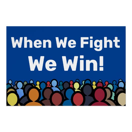 Als we vechten winnen we Harris Walz Perfect Poster (Voorkant)