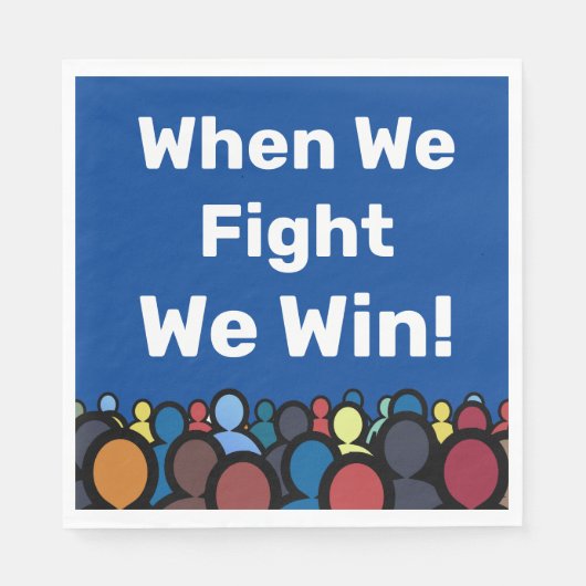 Als we vechten winnen we Harris Walz Servet (Voorkant)