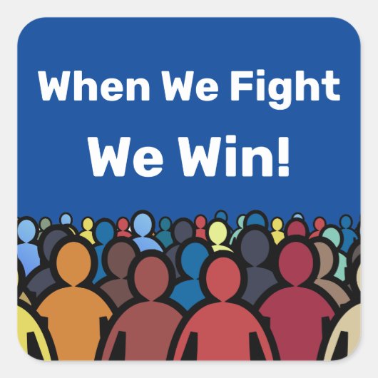 Als we vechten winnen we Harris Walz Vierkante Sticker (Voorkant)