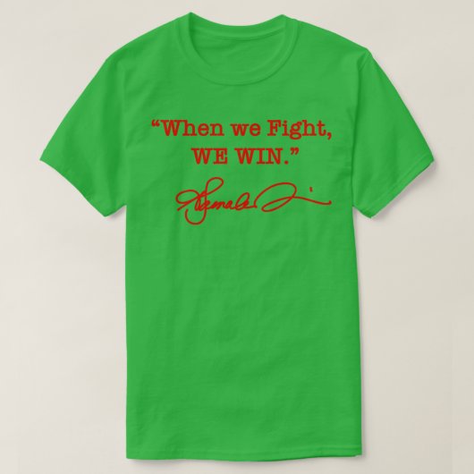 Als we vechten winnen we Kamala alle rode handteke T-shirt (Design voorkant)