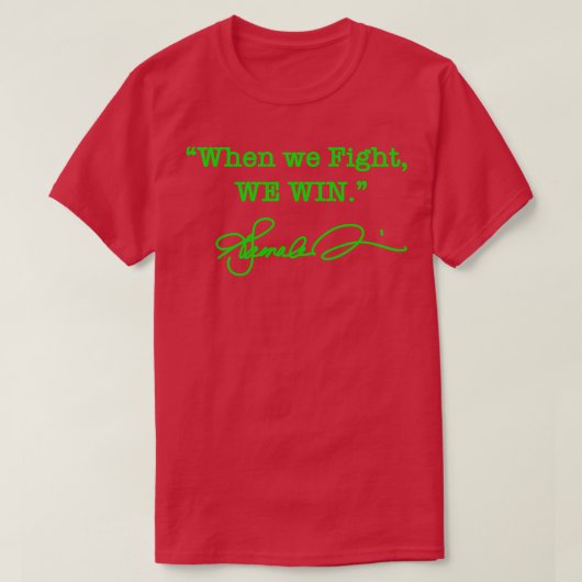 Als we vechten winnen we Kamala brat groene handte T-shirt (Design voorkant)