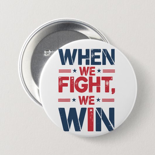 Als we vechten, winnen we ronde Button (Voorkant /achterkant)