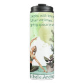 Als we Waterverf Yoga Travel Mug horen Thermosbeker (Voorkant)