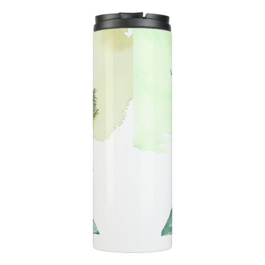Als we Waterverf Yoga Travel Mug horen Thermosbeker (Achterkant)