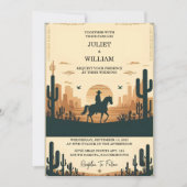 Als woestijn Rodeo Retro Paard Rustieke Westerne b Kaart (Voorkant)