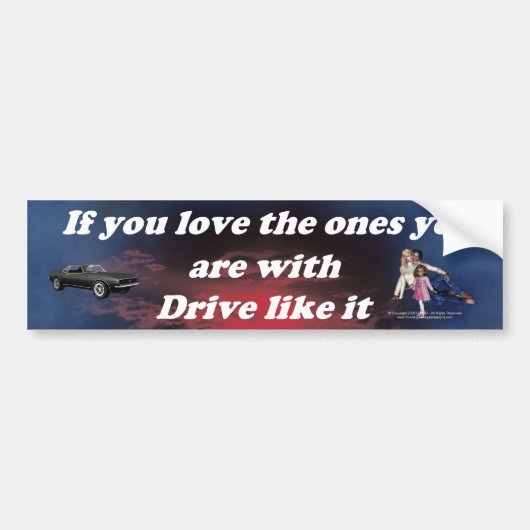 Als_You_Love_the_Ones_blue_red_cloud Bumpersticker (Voorkant)