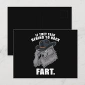 Als ze achter je rug praten Fart Meme Briefkaart (Voorkant / Achterkant)