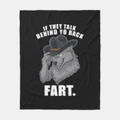 Als ze achter je rug praten Fart Meme Fleece Deken (Voorkant)