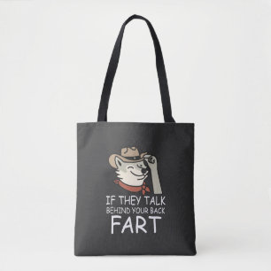 Als ze achter je scheten praten tote bag