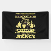 Als ze achter je staan, moet je ze beschermen. spandoek (Horizontaal)