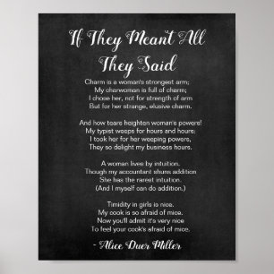Als ze alle gedicht zwart en wit bedoelen poster